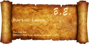 Bartos Emese névjegykártya